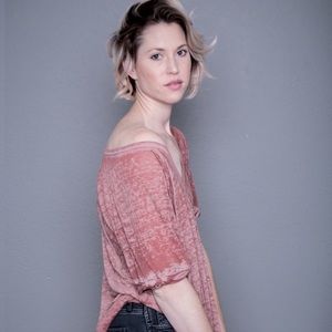 Rust burn out small free people tee.